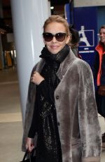 KYLIE MINOGUE Arrives at Gare du Nord in Paris