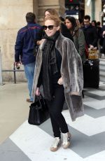 KYLIE MINOGUE Arrives at Gare du Nord in Paris