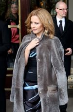 KYLIE MINOGUE Leaves Le Meurice Hotel in Paris