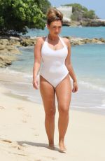 LAUREN GOODGER in Swimsuit at a Beach in Malibu