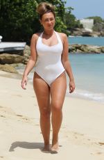 LAUREN GOODGER in Swimsuit at a Beach in Malibu