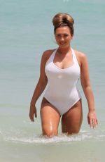 LAUREN GOODGER in Swimsuit at a Beach in Malibu