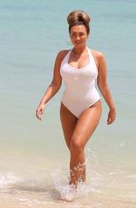 LAUREN GOODGER in Swimsuit at a Beach in Malibu