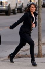 LEA MICHELE at Washington Square Park in New York