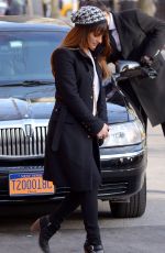 LEA MICHELE at Washington Square Park in New York