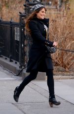 LEA MICHELE at Washington Square Park in New York