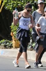 LEA MICHELE Out Hiking in Hollywood