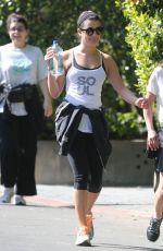 LEA MICHELE Out Hiking in Hollywood