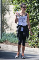 LEA MICHELE Out Hiking in Hollywood