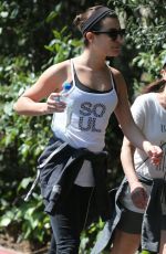 LEA MICHELE Out Hiking in Hollywood