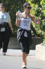 LEA MICHELE Out Hiking in Hollywood