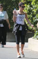 LEA MICHELE Out Hiking in Hollywood