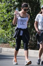 LEA MICHELE Out Hiking in Hollywood