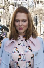 LEA SEYDOUX at Miu Miu Fashion Show in Paris
