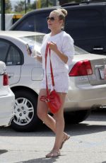 LEANN RIMES at a Baseball Game in Calabasas
