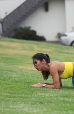 LEILANI DOWDING at Work Out Session in a Park in Los Angeles