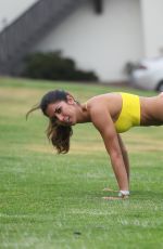 LEILANI DOWDING at Work Out Session in a Park in Los Angeles