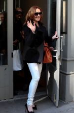 LINDSAY LOHAN Out and About in New York