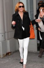 LINDSAY LOHAN Out and About in New York