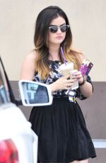 LUCY HALE at Coffee Bean & Tea Leaf in Los Angeles