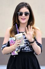 LUCY HALE at Coffee Bean & Tea Leaf in Los Angeles