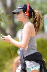 LUCY HALE Out for a Walk in Los Angeles