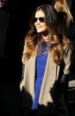 LUXY HALE, ASHLEY BENSON and TROIAN BELLISARIO Arrives at GMA inNew York