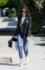 MANDY MOORE in Ripped Jeans Out in Los Angeles