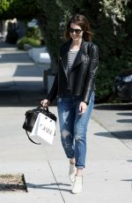 MANDY MOORE in Ripped Jeans Out in Los Angeles
