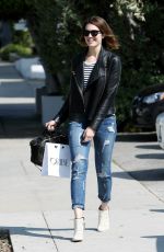 MANDY MOORE in Ripped Jeans Out in Los Angeles