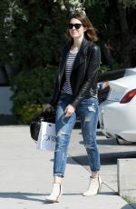 MANDY MOORE in Ripped Jeans Out in Los Angeles