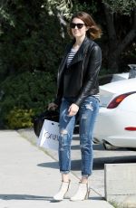 MANDY MOORE in Ripped Jeans Out in Los Angeles