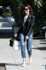 MANDY MOORE in Ripped Jeans Out in Los Angeles
