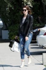 MANDY MOORE in Ripped Jeans Out in Los Angeles