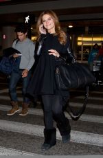 MARIA MENOUNOS All in Black at LAX Airport