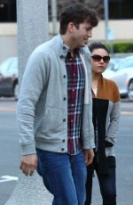 MILA KUNIS and Ashton Kutcher Out and About in studio City