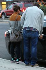 MILA KUNIS and Ashton Kutcher Out and About in studio City