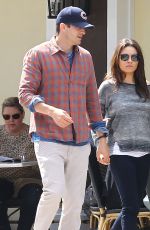 MILA KUNIS and Ashton Kutcher Out for Lunch in studio City