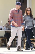 MILA KUNIS and Ashton Kutcher Out for Lunch in studio City