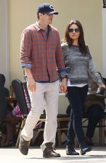 MILA KUNIS and Ashton Kutcher Out for Lunch in studio City