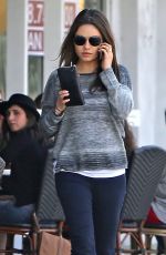 MILA KUNIS and Ashton Kutcher Out for Lunch in studio City