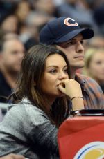MILA KUNIS at Los Angeles Clippers Game