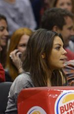 MILA KUNIS at Los Angeles Clippers Game