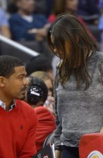 MILA KUNIS at Los Angeles Clippers Game