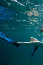 MIRANDA COSGROVE Swiming with Dolphins in Bahamas