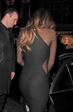 NICOLE SCHERZINGER Arrives at Hakkasan Restaurent in London