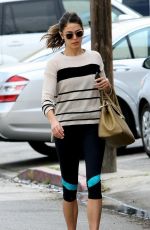 NIKKI REED in Leggings Heading to a Gym in Studio City