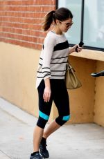 NIKKI REED in Leggings Heading to a Gym in Studio City