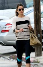NIKKI REED in Leggings Heading to a Gym in Studio City