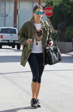 NIKKI REED in Leggings Heading to Workout in Los Angeles